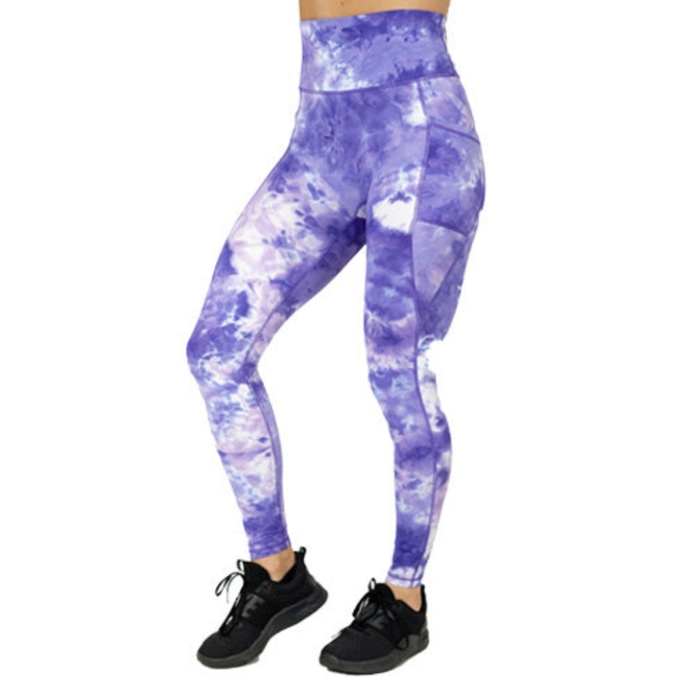 CVG Purple Dye Hard Leggings Small Full Length
